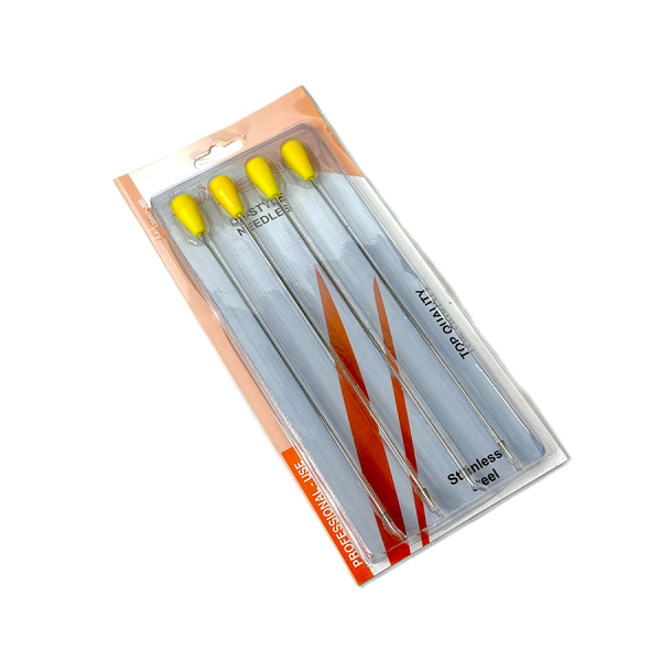 Иглы 3D для укладки волос HAIR GENE желтые 20 см