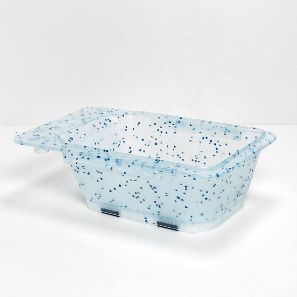 Мисочка для смешивания краски (прозрачная с синим вкраплением)