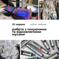 Онлайн вебинар «Работа с тонирующими и восстановительными муссами»