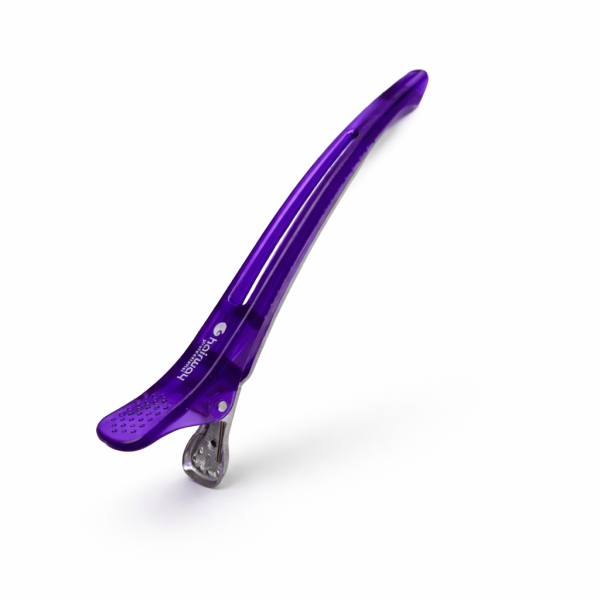 Hairway Затискач з силіконовою стрічкою 110 мм фіолетовий