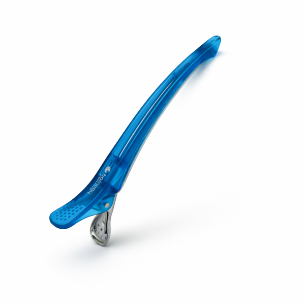 Hairway Затискач з силіконовою стрічкою 110 мм блакитний