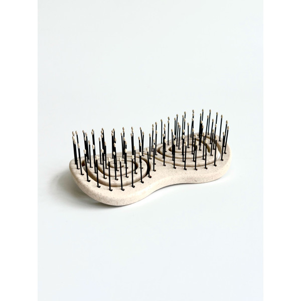Щітка масажна міні Hairway Eco, кремова