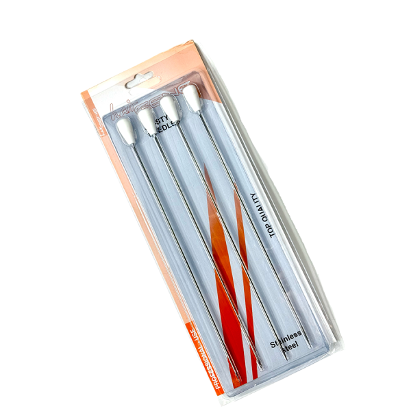 Иглы 3D для укладки волос HAIR GENE белые 25 см