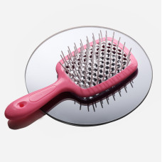 Щетка для волос Hollow Comb (розово-белая)