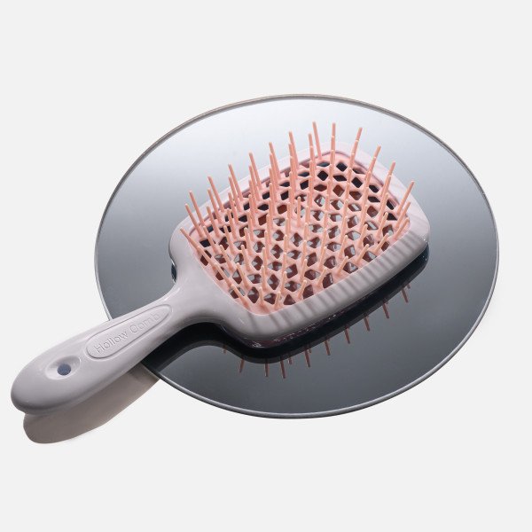 Щітка для волосся Hollow Comb (біло-світло-рожева)