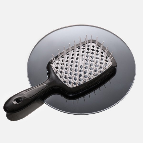 Щітка для волосся Hollow Comb (чорно-біла)