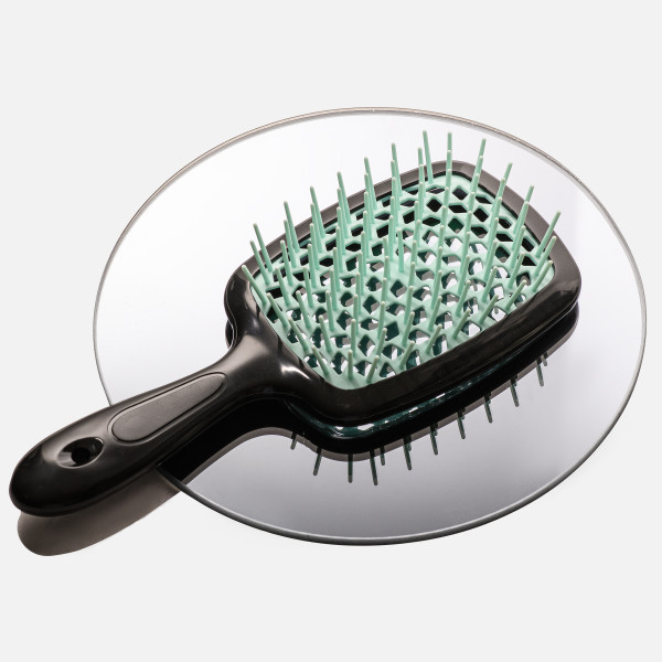 Щітка для волосся Hollow Comb (чорно-м'ятна)