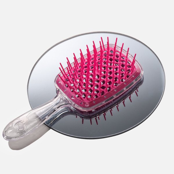 Щітка для волосся Hollow Comb (прозоро-рожева)