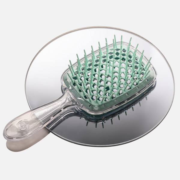 Щітка для волосся Hollow Comb (прозоро-м'ятна)
