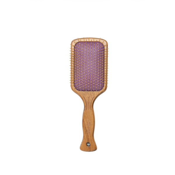 Athens Paddle Hair Brush № Gold Pin - L 