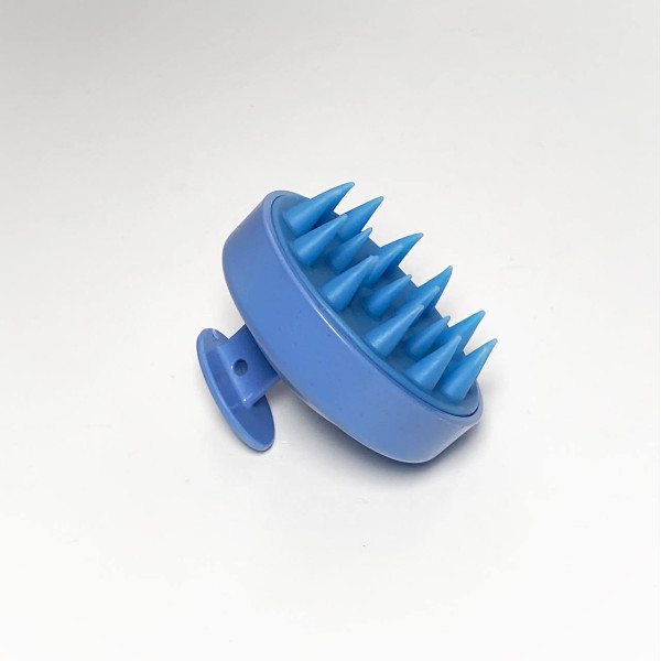 Щетка-массажер для кожи головы круглая (синяя)