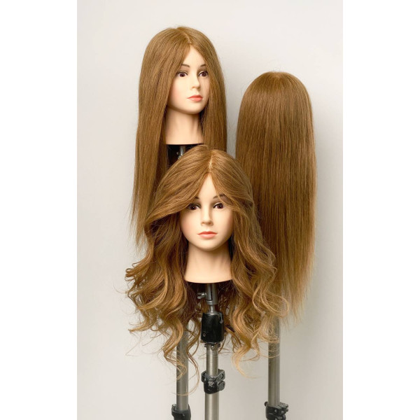 Манекен-голова женская YY Hair PP3D 50 см (темный блонд)