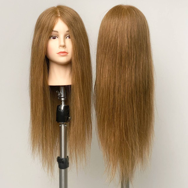 Манекен-голова женская YY Hair PP3D 50 см (темный блонд)