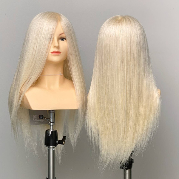 Манекен-голова женская YY Hair V1 OMC 50 см (ультраблонд)