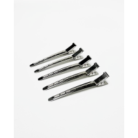 Зажим для волосся металевий Steel clip, сірий