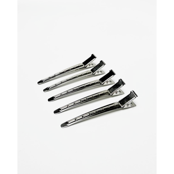 Зажим для волосся металевий Steel clip, сірий