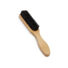 Щетка для причесок (натуральная щетина) 6-рядная, деревянная ручка, светлое дерево