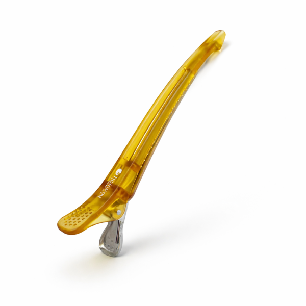 Затискач з силіконовою стрічкою Hairway 110 мм жовтий 