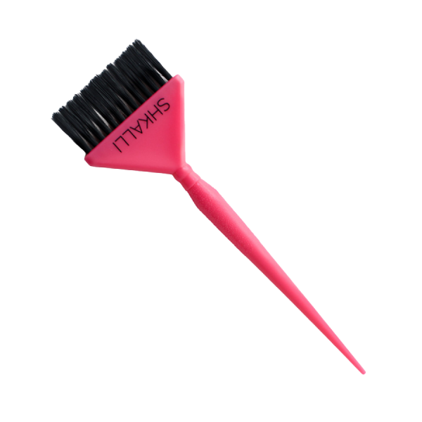 Кисточка для окрашивания волос SHKALLI (розовая, черный ворс)