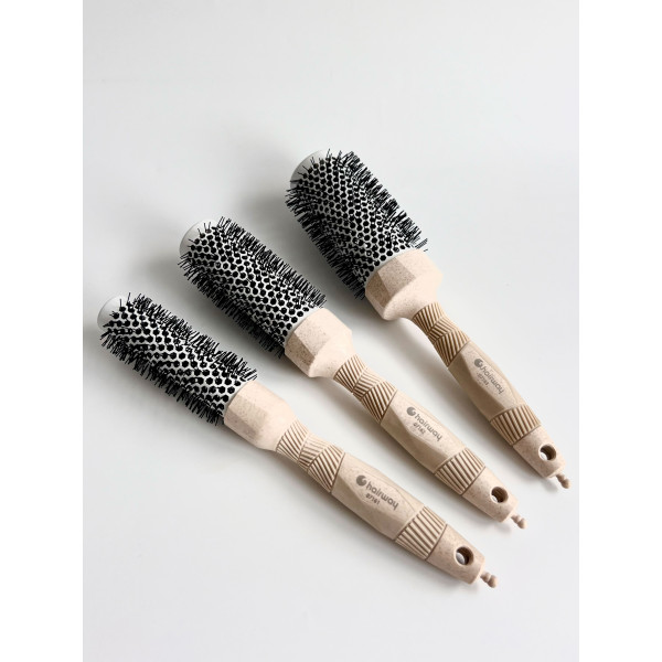 Набор термобрашингов Hairway Eco керамик из 3-х предметов (бежевый)