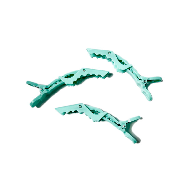 Зажим для волос KOREA "Крокодил" пластиковый (бирюзовый)