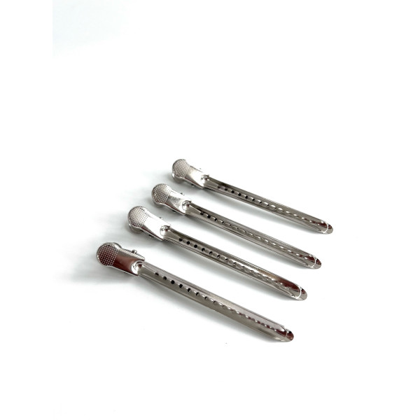 Зажим для волос металлический Steel clip (серый)