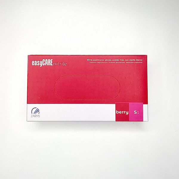 Рукавички нітрилові червоні Easy Care 100 шт. в упаковці розмір S