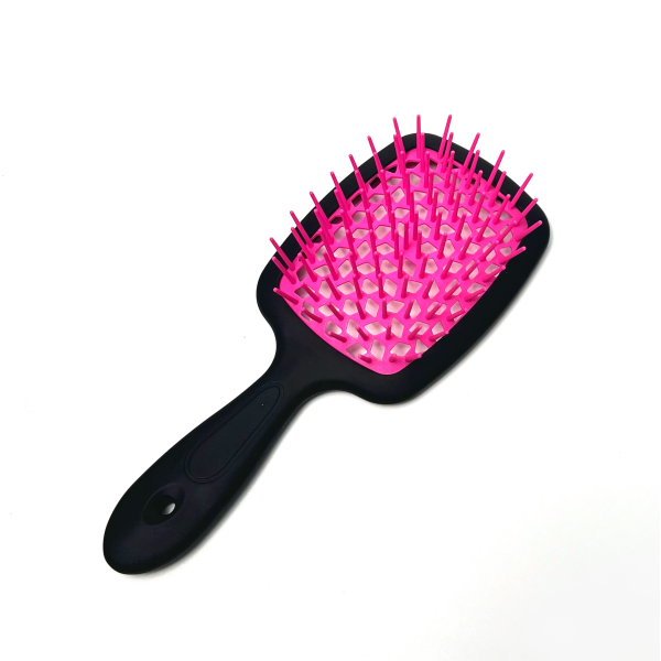 Щітка для волосся Hollow Comb (чорно-рожева матова)
