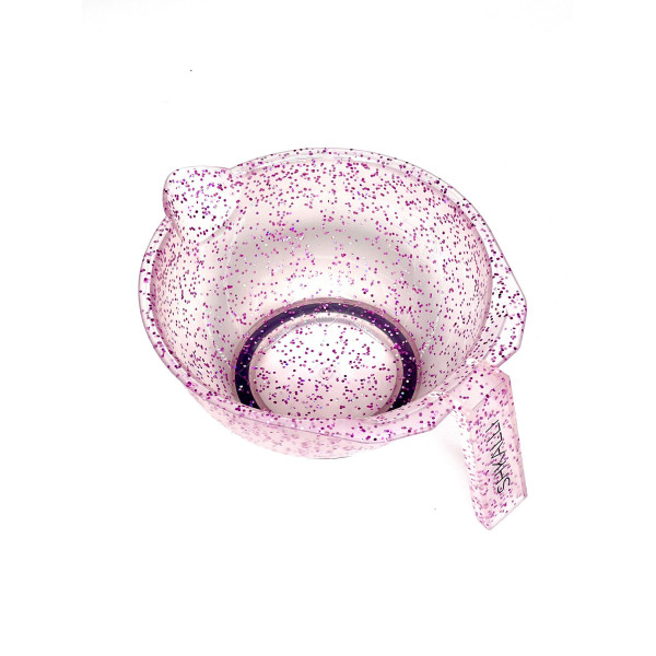 Мисочка SHKALLI для смешивания краски (прозрачная с розовыми вкраплениями)