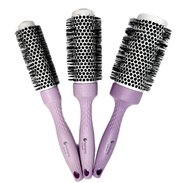 Набор термобрашингов Hairway Eco керамик с 3-х предметов (сиреневый) 