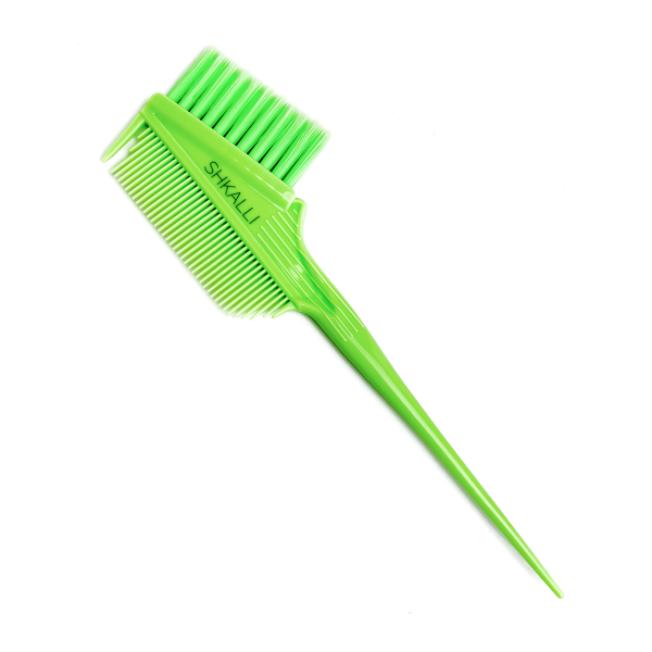  Пензлик-гребінець для фарбування волосся SHKALLI (салатовий)