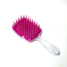 Щітка для волосся Hollow Comb (прозоро-рожева)