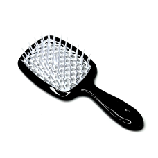 Щітка для волосся Hollow Comb (чорно-біла)