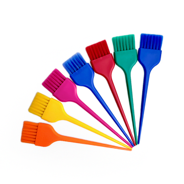 Набор разноцветных кисточек для окрашивания волос (7 шт)