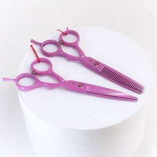 Набор ножниц для стрижки волос. 5.5" Розовые. Корея