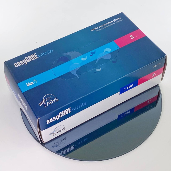 Перчатки нитриловые синие EasyCARE 100 штук в упаковке, размер S
