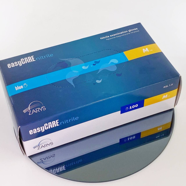 Перчатки нитриловые синие EasyCARE 100 штук в упаковке, размер M