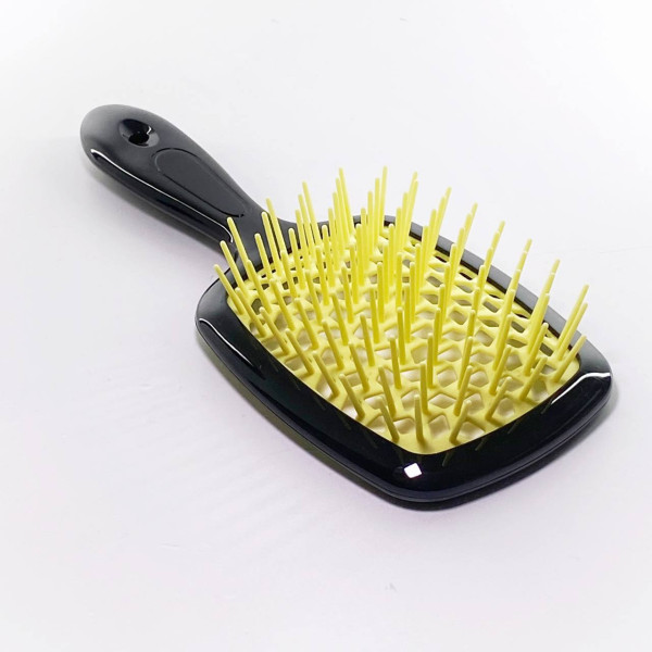 Щетка для волос Hollow Comb (черно-желтая)