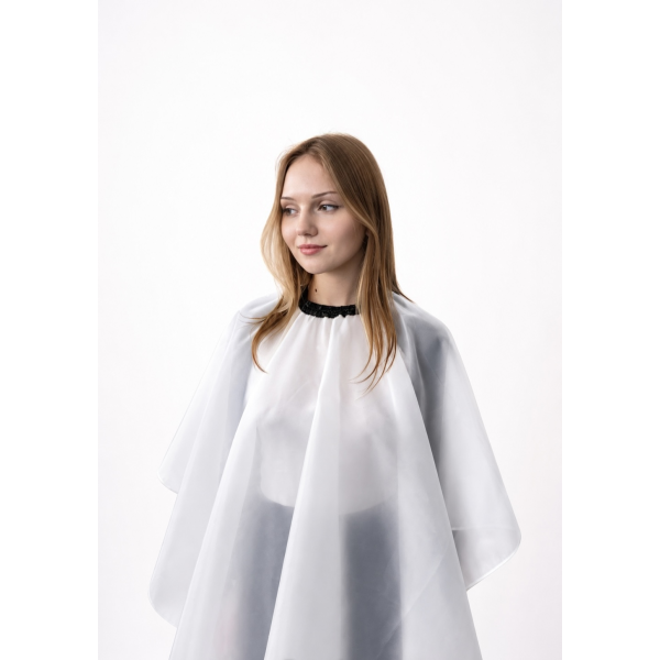 Перукарська накидка White на резинці та гачках